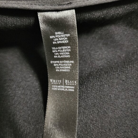 WHBM Tailored Decorative Double Side Buckle & Side Slit Skirt Size 0 - Picture 6 of 7